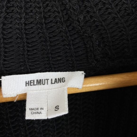 Helmut Lang Knit Hooded Zip Up Wool Sweater Jacket Long Small - Picture 3 of 8